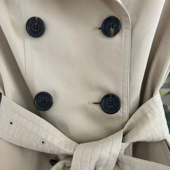 Burberry The Sandringham Heritage Trench Short Coat England Size US 0 XS - Picture 9 of 16